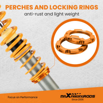 Compatible for VW LUPO +Compatible for SEAT AROSA 1998–2005 Adjustable Coilover Suspension Spring kit Lowering Kit